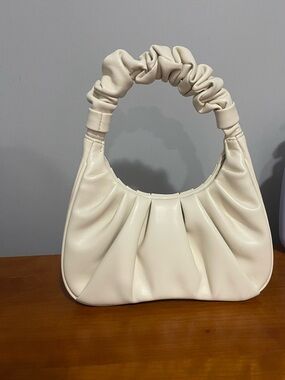 JW PEI Cream Ruched Bag